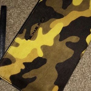CAMO calf hair Michael KORS wristlet